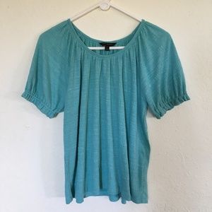 Banana Republic women's turquoise oversized peasant top. Size S.